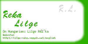 reka lilge business card